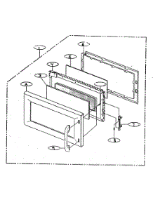 Door Parts parts for Kenmore Microwave 721.62772200 (72162772200, 721 62772200) from AppliancePartsPros.com