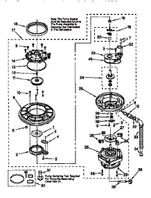 Pump And Motor parts for Kenmore Dishwasher 665.15955790 (66515955790, 665 15955790) from AppliancePartsPros.com