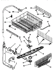 Upper Dishrack And Water Feed parts for Kenmore Dishwasher 665.15955790 (66515955790, 665 15955790) from AppliancePartsPros.com