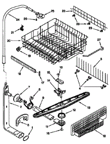 Upper Dishrack And Water Feed parts for Kenmore Dishwasher 665.15955791 (66515955791, 665 15955791) from AppliancePartsPros.com