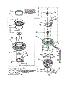 Pump And Motor parts for Kenmore Dishwasher 665.15955792 (66515955792, 665 15955792) from AppliancePartsPros.com