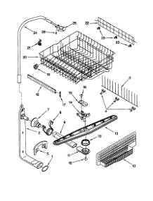 Upper Dishrack / Water Feed parts for Kenmore Dishwasher 665.15955792 (66515955792, 665 15955792) from AppliancePartsPros.com
