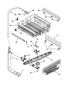 Upper Dishrack / Water Feed parts for Kenmore Dishwasher 665.15955793 (66515955793, 665 15955793) from AppliancePartsPros.com