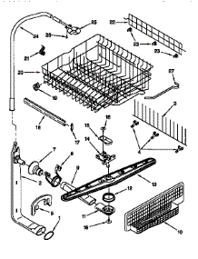 Upper Dishrack And Water Feed parts for Kenmore Dishwasher 665.15958790 (66515958790, 665 15958790) from AppliancePartsPros.com