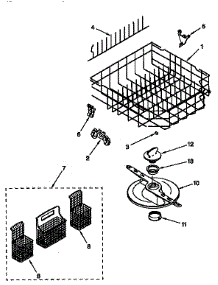 Lower Dishrack parts for Kenmore Dishwasher 665.15958790 (66515958790, 665 15958790) from AppliancePartsPros.com