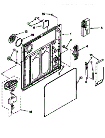 Inner Door parts for Kenmore Dishwasher 665.15958791 (66515958791, 665 15958791) from AppliancePartsPros.com