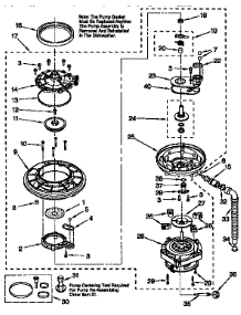 Pump And Motor parts for Kenmore Dishwasher 665.15958791 (66515958791, 665 15958791) from AppliancePartsPros.com