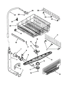 Upper Dishrack / Water Feed parts for Kenmore Dishwasher 665.15958792 (66515958792, 665 15958792) from AppliancePartsPros.com