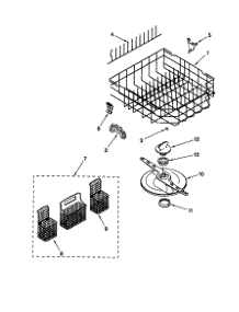 Lower Dishrack parts for Kenmore Dishwasher 665.15958792 (66515958792, 665 15958792) from AppliancePartsPros.com