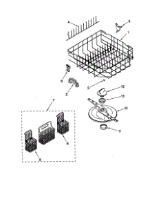 Lower Dishrack parts for Kenmore Dishwasher 665.15958794 (66515958794, 665 15958794) from AppliancePartsPros.com