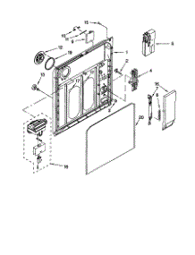 Inner Door parts for Kenmore Dishwasher 665.15958794 (66515958794, 665 15958794) from AppliancePartsPros.com