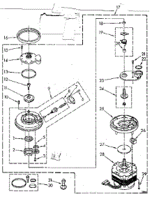 Pump And Motor Parts parts for Kenmore Dishwasher 665.1596080 (6651596080, 665 1596080) from AppliancePartsPros.com