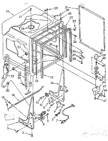 Tub Parts parts for Kenmore Dishwasher 665.1596080 (6651596080, 665 1596080) from AppliancePartsPros.com