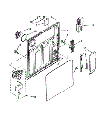 Inner Door parts for Kenmore Dishwasher 665.15962990 (66515962990, 665 15962990) from AppliancePartsPros.com