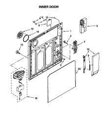 Inner Door parts for Kenmore Dishwasher 665.15962992 (66515962992, 665 15962992) from AppliancePartsPros.com