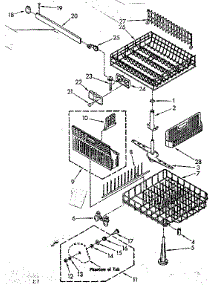Dishrack Parts parts for Kenmore Dishwasher 665.1596580 (6651596580, 665 1596580) from AppliancePartsPros.com