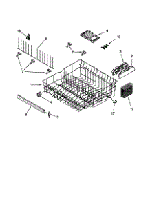 Upper Rack And Track parts for Kenmore Dishwasher 665.15972990 (66515972990, 665 15972990) from AppliancePartsPros.com