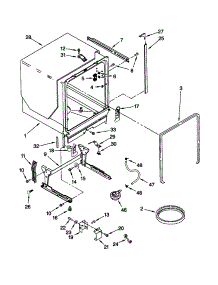 Tub And Frame parts for Kenmore Dishwasher 665.15972992 (66515972992, 665 15972992) from AppliancePartsPros.com