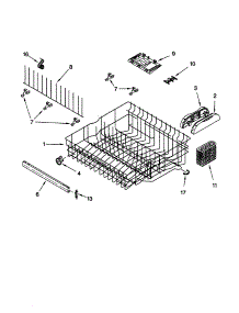 Upper Rack And Track parts for Kenmore Dishwasher 665.15974991 (66515974991, 665 15974991) from AppliancePartsPros.com