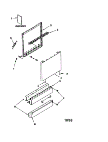 Door And Panel parts for Kenmore Dishwasher 665.15974992 (66515974992, 665 15974992) from AppliancePartsPros.com