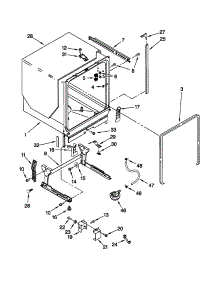 Tub And Frame parts for Kenmore Dishwasher 665.15979991 (66515979991, 665 15979991) from AppliancePartsPros.com