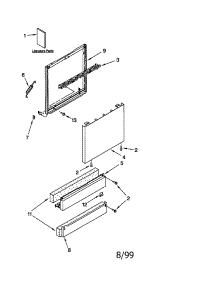 Door And Panel parts for Kenmore Dishwasher 665.15979991 (66515979991, 665 15979991) from AppliancePartsPros.com