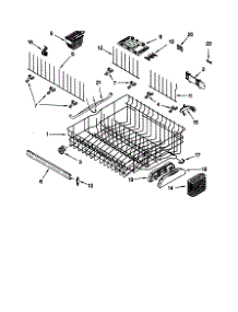 Upper Rack And Track parts for Kenmore Dishwasher 665.15982990 (66515982990, 665 15982990) from AppliancePartsPros.com