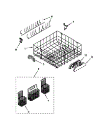Lower Rack parts for Kenmore Dishwasher 665.15982990 (66515982990, 665 15982990) from AppliancePartsPros.com