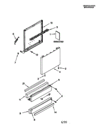 Door And Panel parts for Kenmore Dishwasher 665.15982990 (66515982990, 665 15982990) from AppliancePartsPros.com