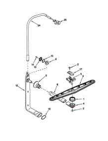 Upper Washer And Rinse parts for Kenmore Dishwasher 665.15983990 (66515983990, 665 15983990) from AppliancePartsPros.com