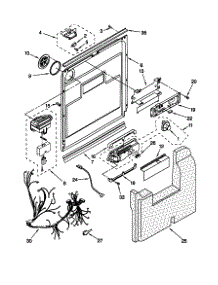 Door And Latch parts for Kenmore Dishwasher 665.15983990 (66515983990, 665 15983990) from AppliancePartsPros.com