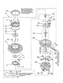 Pump And Motor Parts parts for Kenmore Dishwasher 665.15994400 (66515994400, 665 15994400) from AppliancePartsPros.com