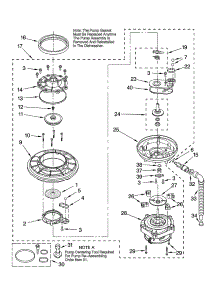 Pump And Motor Parts parts for Kenmore Dishwasher 665.15994401 (66515994401, 665 15994401) from AppliancePartsPros.com