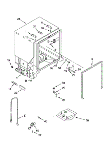 Tub And Frame Parts parts for Kenmore Dishwasher 665.16362301 (66516362301, 665 16362301) from AppliancePartsPros.com
