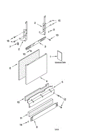 Door And Panel Parts parts for Kenmore Dishwasher 665.16363301 (66516363301, 665 16363301) from AppliancePartsPros.com
