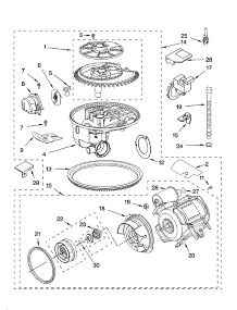 Pump And Motor Parts parts for Kenmore Dishwasher 665.16372300 (66516372300, 665 16372300) from AppliancePartsPros.com