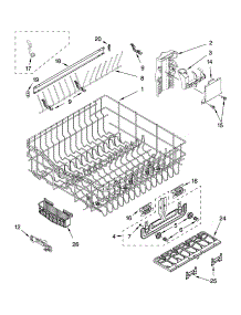 Upper Rack And Track Parts parts for Kenmore Dishwasher 665.16374301 (66516374301, 665 16374301) from AppliancePartsPros.com