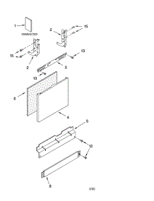Door And Panel Parts parts for Kenmore Dishwasher 665.16389300 (66516389300, 665 16389300) from AppliancePartsPros.com