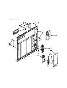 Inner Door parts for Kenmore Dishwasher 665.1644594 (6651644594, 665 1644594) from AppliancePartsPros.com