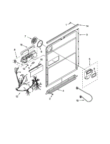 Door And Latch parts for Kenmore Dishwasher 665.16464300 (66516464300, 665 16464300) from AppliancePartsPros.com