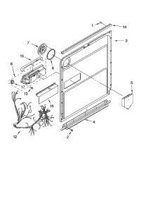 Door And Latch Parts parts for Kenmore Dishwasher 665.16472300 (66516472300, 665 16472300) from AppliancePartsPros.com