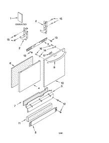 Door And Panel Parts parts for Kenmore Dishwasher 665.16479300 (66516479300, 665 16479300) from AppliancePartsPros.com