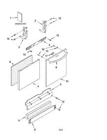 Door And Panel Parts parts for Kenmore Dishwasher 665.16493300 (66516493300, 665 16493300) from AppliancePartsPros.com