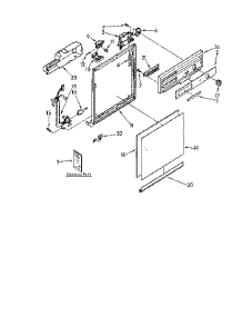 Frame And Console parts for Kenmore Dishwasher 665.1761590 (6651761590, 665 1761590) from AppliancePartsPros.com
