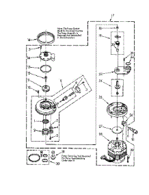 Pump And Motor parts for Kenmore Dishwasher 665.1761590 (6651761590, 665 1761590) from AppliancePartsPros.com
