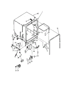 Tub Assembly parts for Kenmore Dishwasher 665.1761590 (6651761590, 665 1761590) from AppliancePartsPros.com
