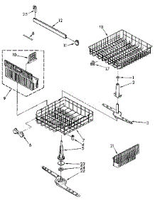Dishrack parts for Kenmore Dishwasher 665.1761591 (6651761591, 665 1761591) from AppliancePartsPros.com