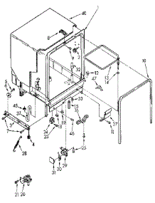 Tub Assembly parts for Kenmore Dishwasher 665.1761591 (6651761591, 665 1761591) from AppliancePartsPros.com