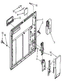 Inner Door parts for Kenmore Dishwasher 665.1761591 (6651761591, 665 1761591) from AppliancePartsPros.com