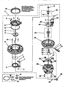 Pump And Motor parts for Kenmore Dishwasher 665.17621690 (66517621690, 665 17621690) from AppliancePartsPros.com